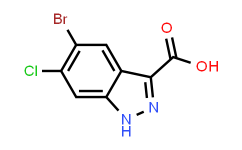 CAS No. 1467062-18-5, 5-Bromo-6-chloro-1H-indazole-3-carboxylic acid