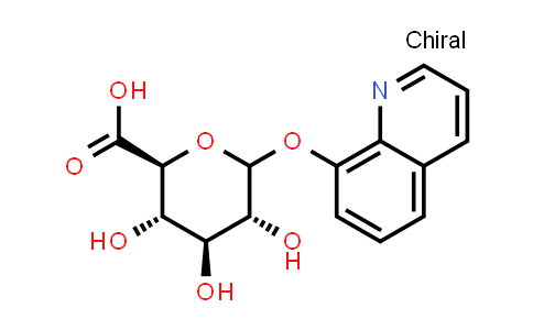 CAS No. 14683-61-5, (2S,3S,4S,5R)-3,4,5-Trihydroxy-6-(quinolin-8-yloxy)tetrahydro-2H-pyran-2-carboxylic acid