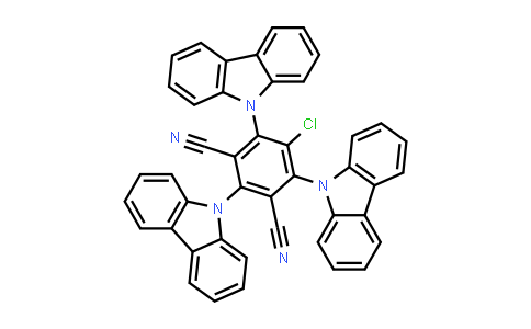 CAS No. 1469704-61-7, 2,4,6-Tri(9H-carbazol-9-yl)-5-chloroisophthalonitrile