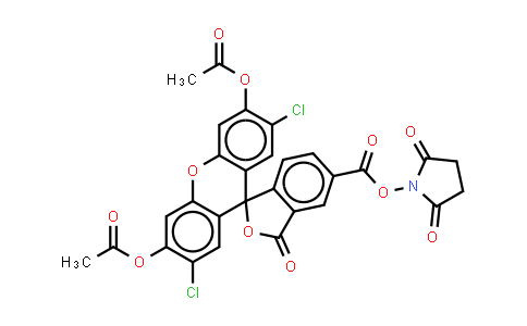CAS No. 147265-60-9, 5(6)-Carboxy-2',7'-dichlorofluorescein diacetate N-succinimidyl ester