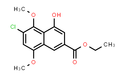 CAS No. 147589-46-6, 2-Naphthalenecarboxylic acid, 6-chloro-4-hydroxy-5,8-dimethoxy-, ethyl ester
