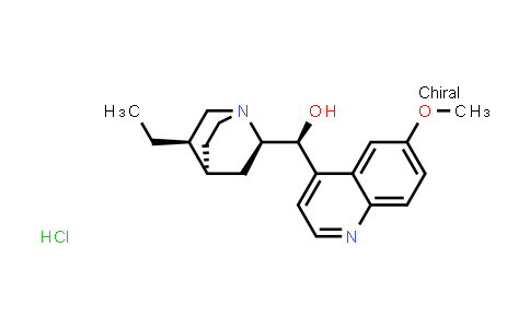 CAS No. 1476-98-8, (1S)-((2R,4S,5R)-5-Ethylquinuclidin-2-yl)(6-methoxyquinolin-4-yl)methanol hydrochloride