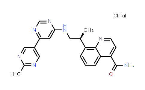 CAS No. 1476072-30-6, 8-[(1S)-1-Methyl-2-[(2'-methyl[4,5'-bipyrimidin]-6-yl)amino]ethyl]-4-quinolinecarboxamide
