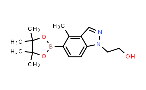 CAS No. 1476076-07-9, 2-[4-Methyl-5-(4,4,5,5-tetramethyl-1,3,2-dioxaborolan-2-yl)-1H-indazol-1-yl]ethan-1-ol