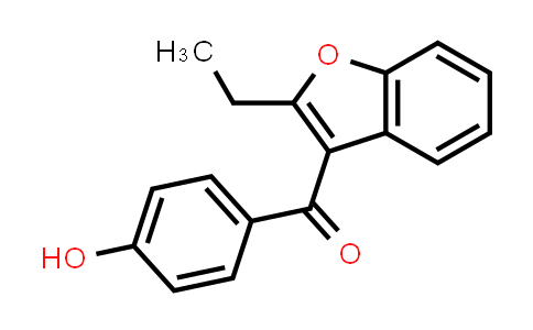 CAS No. 1477-19-6, (2-Ethylbenzofuran-3-yl)(4-hydroxyphenyl)methanone