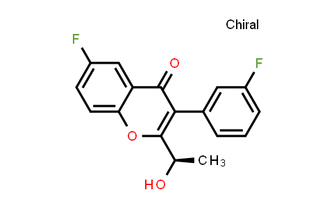 CAS No. 1479107-10-2, (R)-6-fluoro-3-(3-fluorophenyl)-2-(1-hydroxyethyl)-4H-chromen-4-one