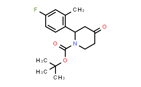 CAS No. 1480151-85-6, tert-Butyl 2-(4-fluoro-2-methylphenyl)-4-oxopiperidine-1-carboxylate