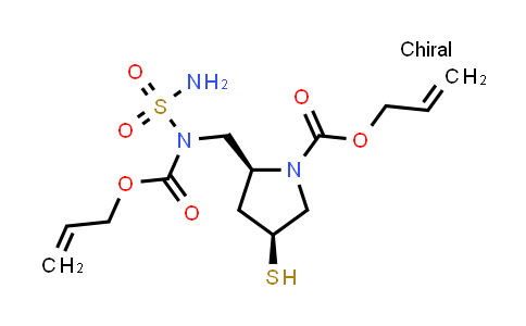 CAS No. 148017-51-0, (2S,4S)-allyl 2-(((allyloxycarbonyl)(sulfamoyl)amino)methyl)-4-mercaptopyrrolidine-1-carboxylate