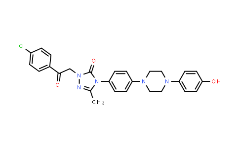 CAS No. 148119-87-3, 3H-1,2,4-Triazol-3-one, 2-[2-(4-chlorophenyl)-2-oxoethyl]-2,4-dihydro-4-[4-[4-(4-hydroxyphenyl)-1-piperazinyl]phenyl]-5-methyl-