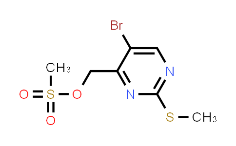 CAS No. 1481616-19-6, (5-Bromo-2-(methylthio)pyrimidin-4-yl)methyl methanesulfonate