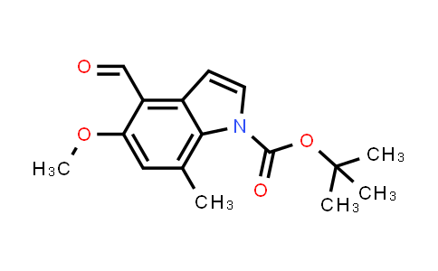 CAS No. 1481631-51-9, tert-Butyl 4-formyl-5-methoxy-7-methyl-1H-indole-1-carboxylate