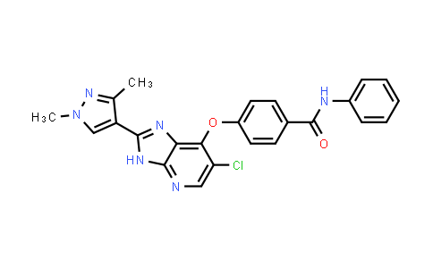 CAS No. 1482515-38-7, Benzamide, 4-[[6-chloro-2-(1,3-dimethyl-1H-pyrazol-4-yl)-3H-imidazo[4,5-b]pyridin-7-yl]oxy]-N-phenyl-