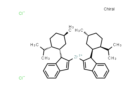 CAS No. 148347-88-0, Bis(1-((1S,2S,5R)-2-isopropyl-5-methylcyclohexyl)-1H-inden-2-yl)zirconium(IV) chloride