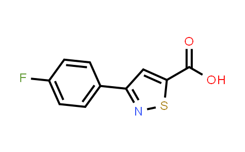 CAS No. 1486096-34-7, 3-(4-Fluorophenyl)-1,2-thiazole-5-carboxylic acid