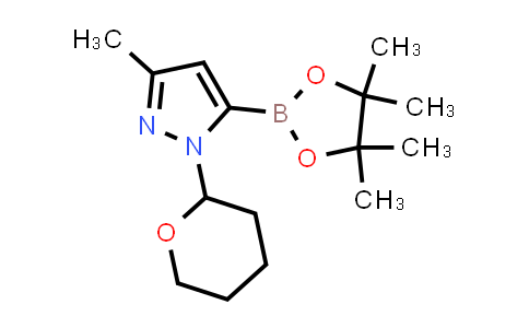 CAS No. 1486485-62-4, 3-Methyl-1-(oxan-2-yl)-5-(4,4,5,5-tetramethyl-1,3,2-dioxaborolan-2-yl)pyrazole