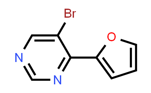 CAS No. 1489552-30-8, 5-Bromo-4-(furan-2-yl)pyrimidine