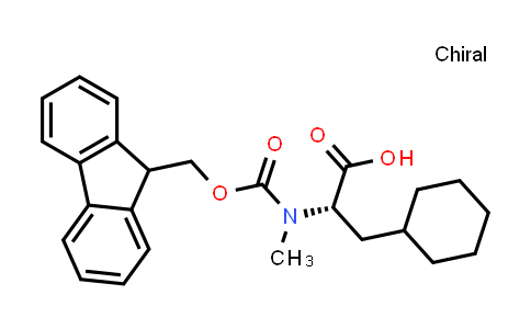 CAS No. 148983-03-3, (S)-2-((((9H-Fluoren-9-yl)methoxy)carbonyl)(methyl)amino)-3-cyclohexylpropanoic acid
