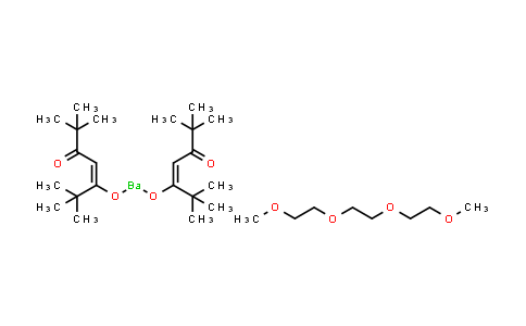 CAS No. 149160-45-2, Bis(2,2,6,6-tetramethyl-3,5-heptanedionato)barium triglyme adduct