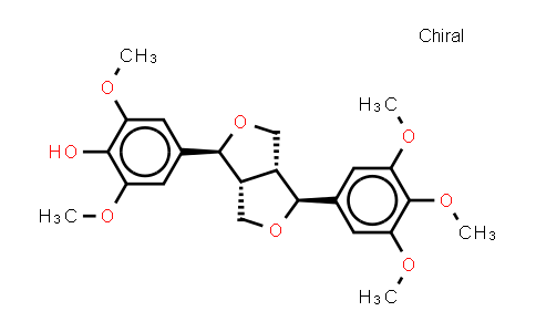 CAS No. 149250-48-6, Phenol, 2,6-dimethoxy-4-[tetrahydro-4-(3,4,5-trimethoxyphenyl)-1H,3H-furo[3,4-c]furan-1-yl]-, [1S-(1α,3aα,4α,6aα)]-