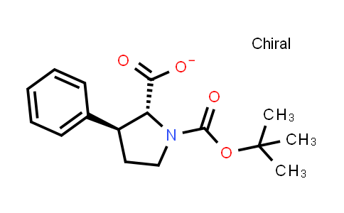 CAS No. 149252-59-5, 1,2-Pyrrolidinedicarboxylic acid, 3-phenyl-, 1-(1,1-dimethylethyl) ester, (2R,3S)-rel-