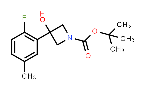 CAS No. 1493550-86-9, tert-Butyl 3-(2-fluoro-5-methylphenyl)-3-hydroxyazetidine-1-carboxylate