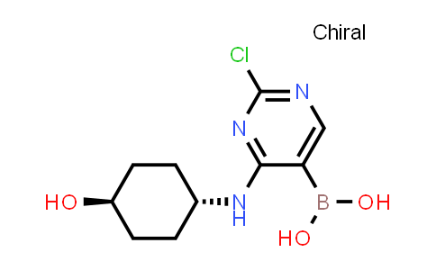CAS No. 1493697-50-9, (2-Chloro-4-((trans-4-hydroxycyclohexyl)amino)pyrimidin-5-yl)boronic acid