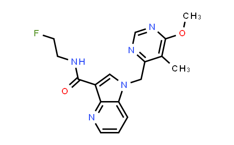 CAS No. 1494675-82-9, 1H-Pyrrolo[3,2-b]pyridine-3-carboxamide, N-(2-fluoroethyl)-1-[(6-methoxy-5-methyl-4-pyrimidinyl)methyl]-