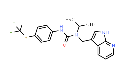 CAS No. 1496548-91-4, Urea, N-(1-methylethyl)-N-(1H-pyrrolo[2,3-b]pyridin-3-ylmethyl)-N'-[4-[(trifluoromethyl)thio]phenyl]-