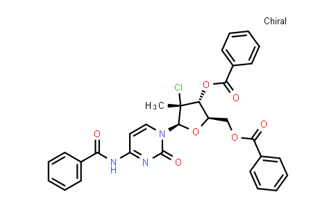 CAS No. 1496551-70-2, (2R,3R,4R,5R)-5-(4-benzamido-2-oxopyrimidin-1(2H)-yl)-2-((benzoyloxy)methyl)-4-chloro-4-methyltetrahydrofuran-3-yl benzoate
