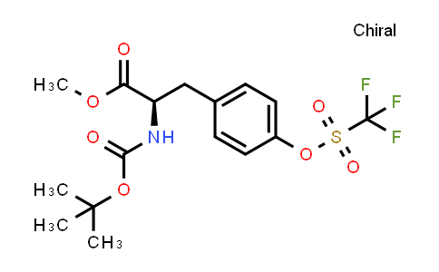 CAS No. 149709-56-8, (R)-methyl 2-((tert-butoxycarbonyl)amino)-3-(4-(((trifluoromethyl)sulfonyl)oxy)phenyl)propanoate