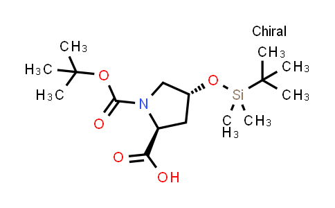 CAS No. 149814-40-4, (2S,4R)-1-(tert-Butoxycarbonyl)-4-((tert-butyldimethylsilyl)oxy)pyrrolidine-2-carboxylic acid