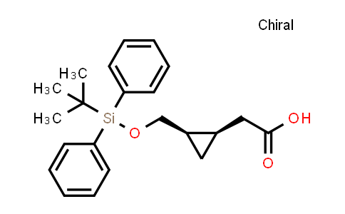 CAS No. 1498188-06-9, rel-2-((1R,2R)-2-(((tert-Butyldiphenylsilyl)oxy)methyl)cyclopropyl)acetic acid