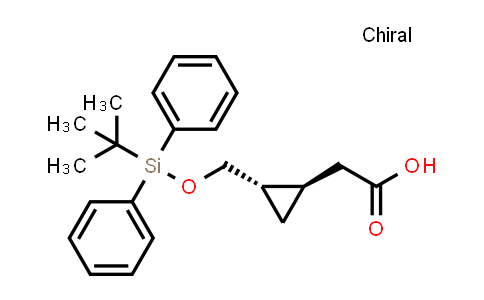 CAS No. 1498188-14-9, rel-2-((1R,2S)-2-(((tert-Butyldiphenylsilyl)oxy)methyl)cyclopropyl)acetic acid