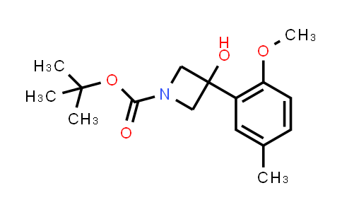 CAS No. 1498368-17-4, tert-Butyl 3-hydroxy-3-(2-methoxy-5-methylphenyl)azetidine-1-carboxylate