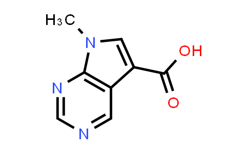 CAS No. 1499578-19-6, 7-Methyl-7H-pyrrolo[2,3-d]pyrimidine-5-carboxylic acid