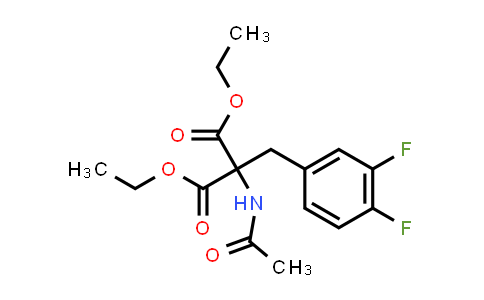 CAS No. 15017-45-5, Malonic acid, acetamido(3,4-difluorobenzyl)-, diethyl ester (8CI)