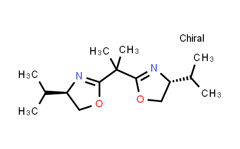 CAS No. 150529-94-5, 2,2-Bis[(4R)-4-isopropyl-2-oxazolin-2-yl]propane