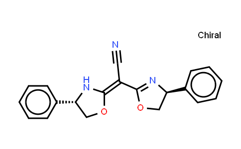 CAS No. 150639-33-1, (4S)-(+)-Phenyl-α-[(4S)-phenyloxazolidin-2-ylidene]-2-oxazoline-2-acetonitrile