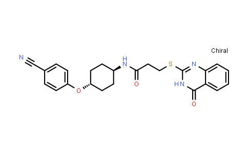 CAS No. 1507362-06-2, N-[trans-4-(4-Cyanophenoxy)cyclohexyl]-3-[(4-oxo-3,4-dihydroquinazolin-2-yl)thio]propanamide
