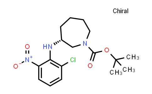 CAS No. 1508258-27-2, 1H-Azepine-1-carboxylic acid, 3-[(2-chloro-6-nitrophenyl)amino]hexahydro-, 1,1-dimethylethyl ester, (3R)-