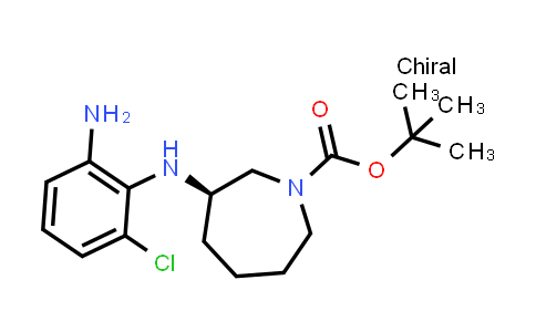 CAS No. 1508258-29-4, 1H-Azepine-1-carboxylic acid, 3-[(2-amino-6-chlorophenyl)amino]hexahydro-, 1,1-dimethylethyl ester, (3R)-