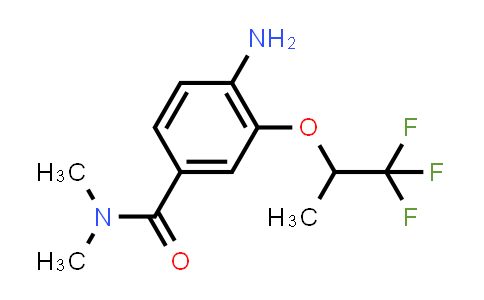 CAS No. 1509183-62-3, 4-Amino-N,N-dimethyl-3-((1,1,1-trifluoropropan-2-yl)oxy)benzamide