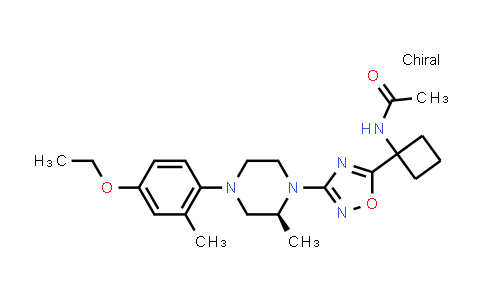CAS No. 1509948-95-1, Acetamide, N-[1-[3-[(2S)-4-(4-ethoxy-2-methylphenyl)-2-methyl-1-piperazinyl]-1,2,4-oxadiazol-5-yl]cyclobutyl]-
