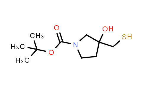 CAS No. 1510323-33-7, tert-Butyl 3-hydroxy-3-(mercaptomethyl)pyrrolidine-1-carboxylate