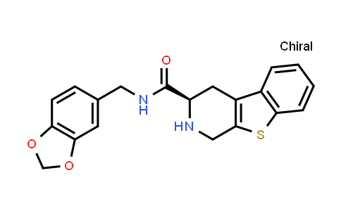 CAS No. 151227-58-6, (3R)-N-(1,3-Benzodioxol-5-ylmethyl)-1,2,3,4-tetrahydro[1]benzothieno[2,3-c]pyridine-3-carboxamide