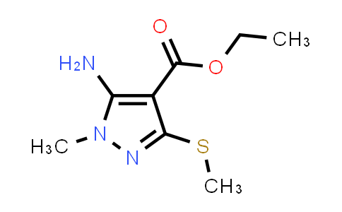 CAS No. 151290-84-5, Ethyl 5-amino-1-methyl-3-(methylthio)-1H-pyrazole-4-carboxylate