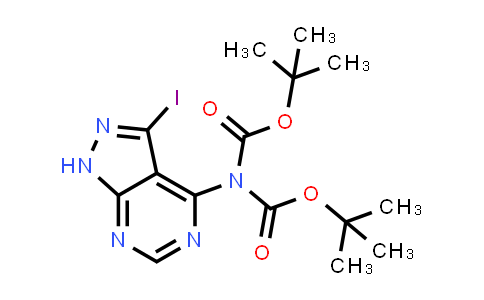CAS No. 1513882-52-4, Imidodicarbonic acid, 2-(3-iodo-1H-pyrazolo[3,4-d]pyrimidin-4-yl)-, 1,3-bis(1,1-dimethylethyl) ester