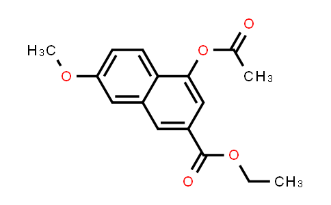 CAS No. 151502-72-6, 2-Naphthalenecarboxylic acid, 4-(acetyloxy)-7-methoxy-, ethyl ester