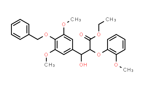 CAS No. 151541-15-0, Ethyl 3-(4-(benzyloxy)-3,5-dimethoxyphenyl)-3-hydroxy-2-(2-methoxyphenoxy)propanoate