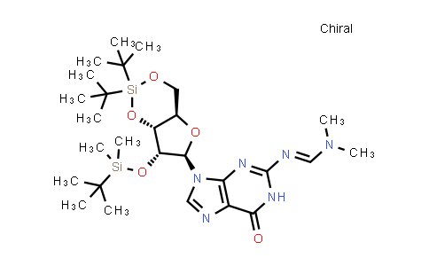 CAS No. 1515698-01-7, (E)-N'-(9-((4aR,6R,7R,7aR)-2,2-Di-tert-butyl-7-((tert-butyldimethylsilyl)oxy)tetrahydro-4H-furo[3,2-d][1,3,2]dioxasilin-6-yl)-6-oxo-6,9-dihydro-1H-purin-2-yl)-N,N-dimethylformimidamide